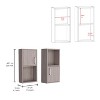 Vynxaria 2-Pc Wall-Mounted Bathroom Medicine Cabinet with Versatile Open and Closed Storage for Organized Essentials - 3 of 4