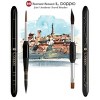 Borciani Bonazzi IL DOPPIO Double-Sided 2-in-1 Mini Watercolor Travel Brush, Size 1 - Portable Paintbrush for Urban Sketching, Synthetic Kolinsky & - 2 of 4