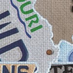usa license plate on colorful wood