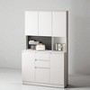 74" Freestanding Kitchen Pantry Cabinet with 6 Doors, 2 Drawers, USB Ports, Modern Storage Hutch for Kitchen or Dining Room - 2 of 4