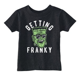 Toddler Funny T Shirts Getting Franky Sarcastic Frankenstein Graphic Novelty Halloween Tee For Young Kids - Crazy Dog Toddler T Shirt For Halloween - 1 of 4