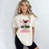 Simply Sage Market Women's Love is The Answer Short Sleeve Garment Dyed Tee - XL - Ivory - 2 of 2