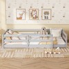 CAVINAS Twin/Full Size Kid Floor Bed,Montessori Toddler Bed Frame with Guardrail,Wooden Floor Bed for Girls,Boys,Pine Wood,Box Spring Required - 4 of 4