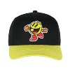 Pac-Man Hat Embroidered Classic Video Game Adjustable Precurve Snapback Hat Cap Black - image 3 of 4