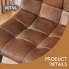 Set of 2 Metal Frame Legs Brown Barstool, With Pu Leather Tuftied Cushion Barstool - Leovsnove - 4 of 4