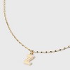 14K Gold Dipped Enamel "Z" Initial Pendant Necklace - A New Day™ Gold/White - 4 of 4
