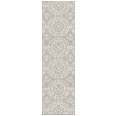 Oriental Weavers Portofino 1832H Grey/ Ivory Indoor/Outdoor Area Rug - 1'10" x 7'3"