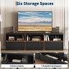 Mid Century Modern TV Stand for 65 70 75 Inch TVs, Industrial Entertainment Center with 3 Drawers & Open Shelves, Sturdy MDF, Vintage - 4 of 4