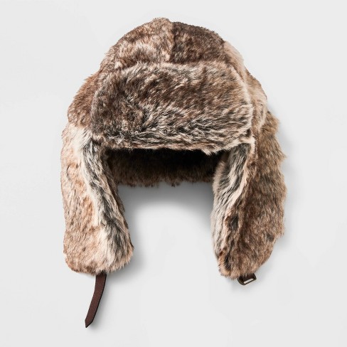 Suede Crown Hat with Fox Fur Cuff