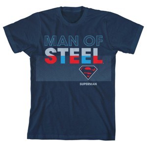 Superman Man of Steel Youth Navy Blue Graphic Tee - 1 of 1