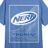 Nerf In The Moment Crew Neck Short Sleeve Blue Heather Women's Night Shirt - 2 of 2