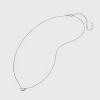 Sterling Silver Prong Set Oval Cubic Zirconia Necklace - A New Day™ Silver - image 3 of 4