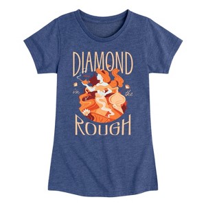 Girls' - Disney - Belle Diamond In The Rough Fitted Short Sleeve Graphic T-Shirt - 1 of 4