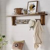 Durango Industrial Wood Coat Hook Entryway Shelf Dark Brown - Alaterre Furniture: Mid-Century Modern, Wall Mounted Storage, 5 Hooks - 2 of 4