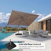 PURPLE LEAF Deluxe Aluminum Outdoor Patio Umbrella Square Cantilever Umbrellas - 4 of 4