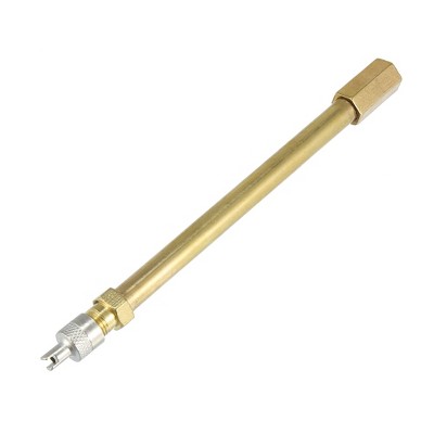 Unique Bargains Auto Tire Valve Extension Adaptor Air Tyre Stem Extender Inflation Stright Bore for Car Truck Motorcycle Bike 120mm/4.72" 1pc