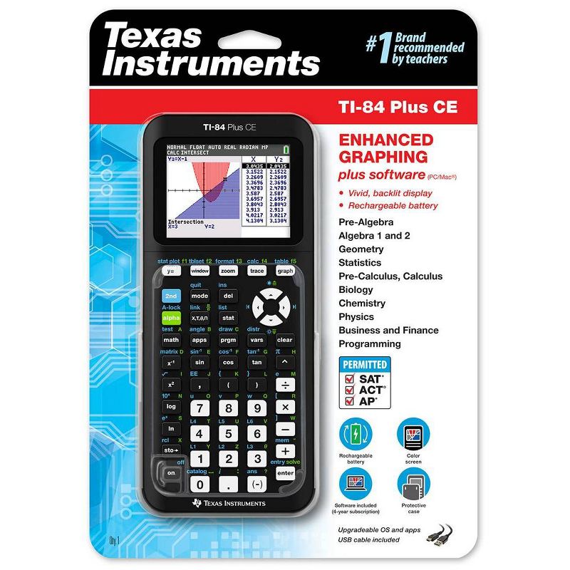 Texas Instruments 84 Plus CE Graphing Calculator - Black, 5 of 14