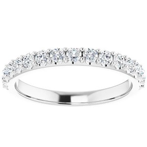 Pompeii3 1/2Ct Lab Created Diamond Stackable Anniversary Wedding Ring 14k White Gold - 1 of 4