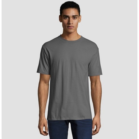 Hanes Men's Big & Tall Short Sleeve Beefy T-shirt - Smoke 3xl : Target