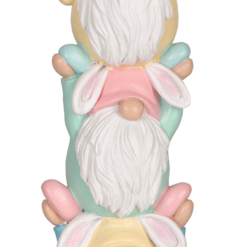 Transpac Resin 10" White Easter Stacked Easter Gnome Decor, 3 of 5