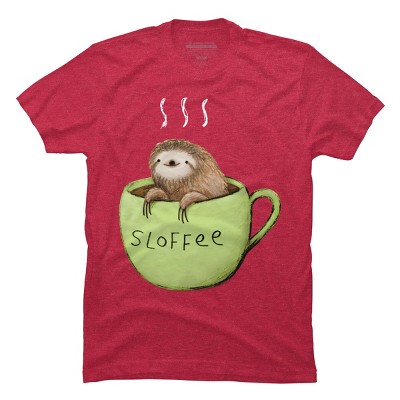 Men's Design By Humans Sloffee By SophieCorrigan T-Shirt