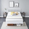 Full Size Metal Bed Frame, Platform Bed with Wave Headboard and 2 Storage Drawers, Metal Mattress Foundation, No Box Spring Needed - 3 of 4