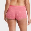 Women's Cotton Blend Boy Shorts Underwear with Lace - Auden™ - 2 of 4