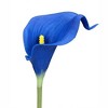 Duovlo 20pcs Calla Lily Bridal Wedding Bouquet Lataex Real Touch Artificial Flower Home Party Decor (Navy Blue) - 2 of 4