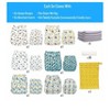 6ct Reusable Cloth Diapers, One Size Adjustable, Washable Soft Absorbent, Waterproof Cover, 4-Layers Microfiber Inserts - Simple Being - 3 of 4