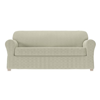 
2pc Steps Stretch Sofa Slipcover - Zenna Home