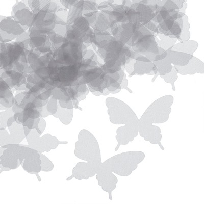 Unique Bargains Organza Intricate Design Embellishments Butterfly Appliques 50 Pcs