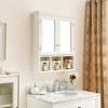 Wall Mounted Bathroom Medicine Cabinet with Mirror, Waterproof, One Size, 2 Doors and Adjustable Shelves, Mirror Storage Organizer - 4 of 4