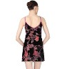 Memoi Women's Velvet Burnout Floral Chemise with Satin Trim - 3 of 4