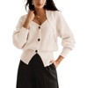 Women's Button - Front Knit Cardigan, Casual Long - Sleeve Open - Front Sweater Jacket - 2 of 4