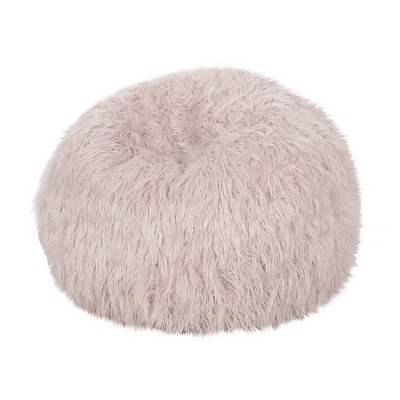 34" Mosier Modern Glam Faux Fur Bean Bag - Christopher Knight Home