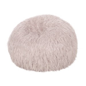 34" Mosier Modern Glam Faux Fur Bean Bag - Christopher Knight Home - 1 of 4