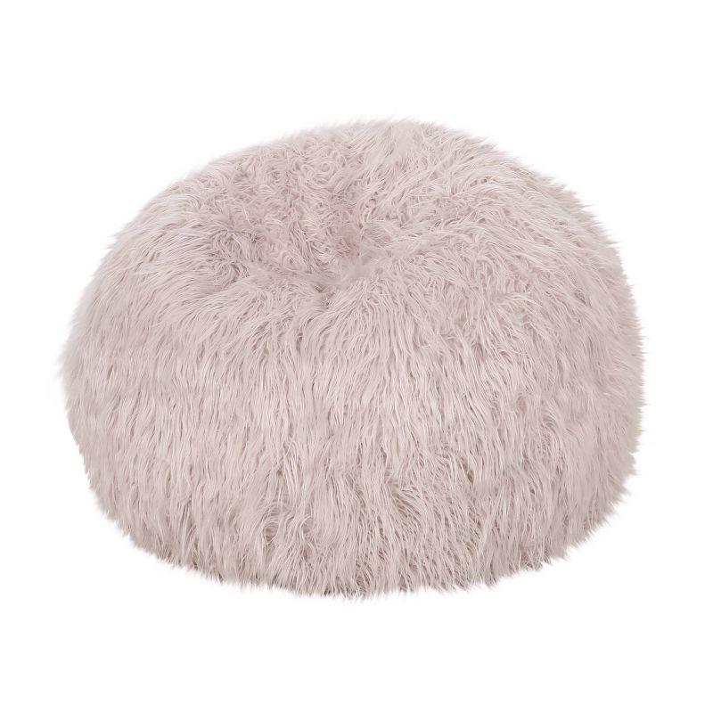 34" Mosier Modern Glam Faux Fur Bean Bag - Christopher Knight Home, 1 of 8