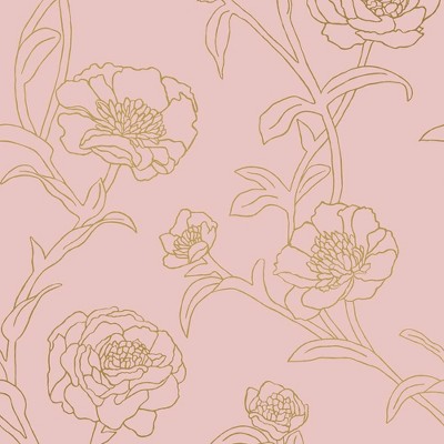 Tempaper Peonies Peel and Stick Wallpaper