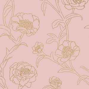 Tempaper Peonies Peel and Stick Wallpaper - 1 of 4