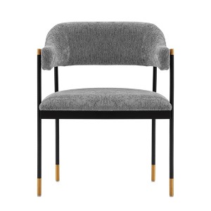 Lia Modern Boucle Upholstered Dining Armchair - Manhattan Comfort - 1 of 4