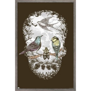 Trends International Rachel Caldwell - Nature's Skull Framed Wall Poster Prints - 1 of 4