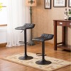 FURNIinspire Counter And Bar Stools Swivel Leather Adjustable Kitchen Bar Stool Set of 2, Modern Bar Chair Dinning Chair, Black, 15"*15"*34.25" - 2 of 4