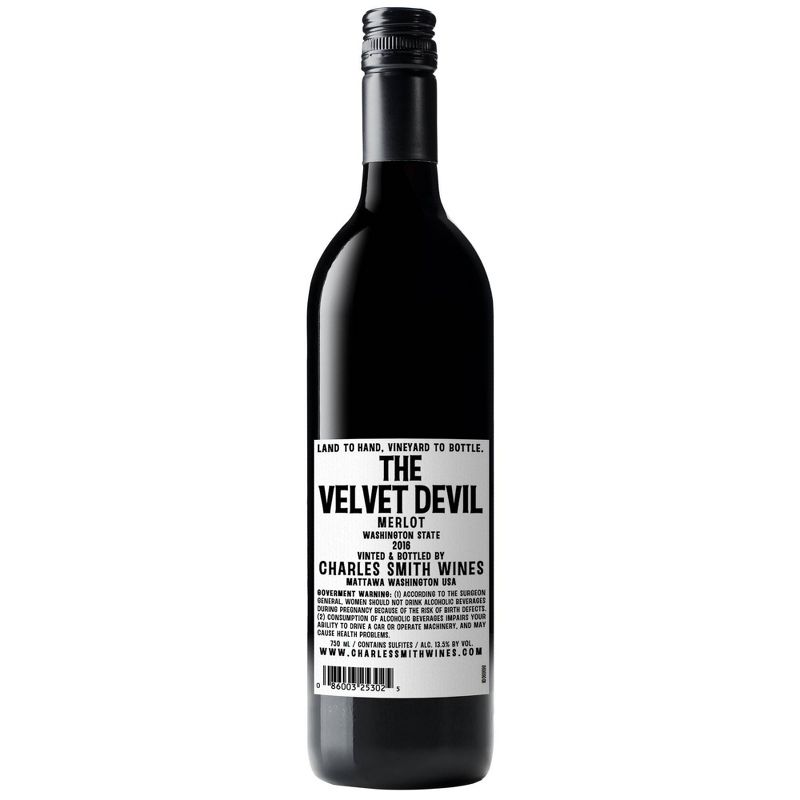 The Velvet Devil Merlot Red Wine by Charles Smith - 750ml Bottle, 3 of 7