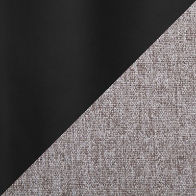 Fuji High Back Upholstered Dining Chair in Light Grey and Black Steel