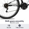 WEIZE Mountain Bike, 26"/27.5" Outdoor Cycling MTB 18 Speed, High Carbon Steel Frame with Dual Full Suspension, Black & White Bikes for Men Women - 3 of 4