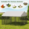 9.62 x 9.35 x 6.18 FT Black Large Dog Kennel Outdoor Pet Pens Enclosure Animal Hutch Metal Coop Fence with Roof Cover - 2 of 4
