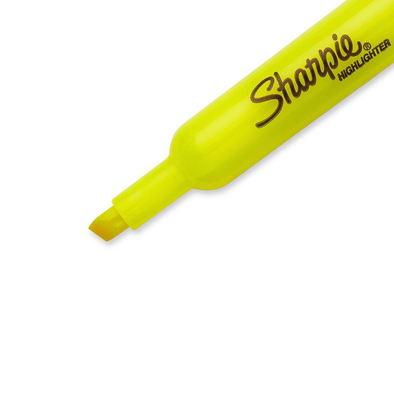 Sharpie 4pk Highlighters Smear Guard Chisel Tip Yellow, 3 of 9
