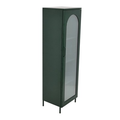 Solstice Green Metal Tall Cabinet with Adjustable Shelves
