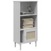 vidaXL Bookcase SENJA Rattan Look White 23.6 in.x13.8 in.x51.2 in. Solid Wood Pine - 3 of 4