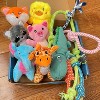 QuestaPack 12 Pack Plush Animal Dog Toy, Premium Squeaky Chew Toys - 2 of 4